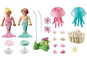 Mermaid Children with Jellyfish