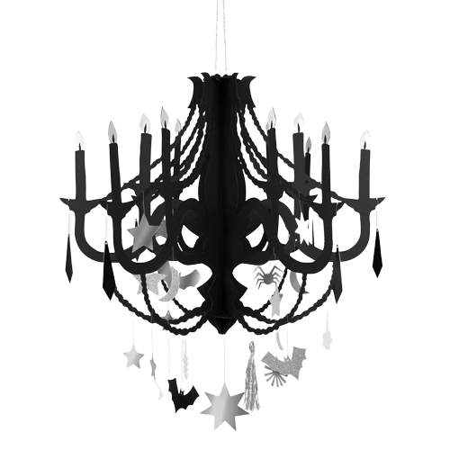 Black Paper Chandelier