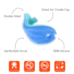 Silicone Fish Bath Scrub for Kids by Innobaby