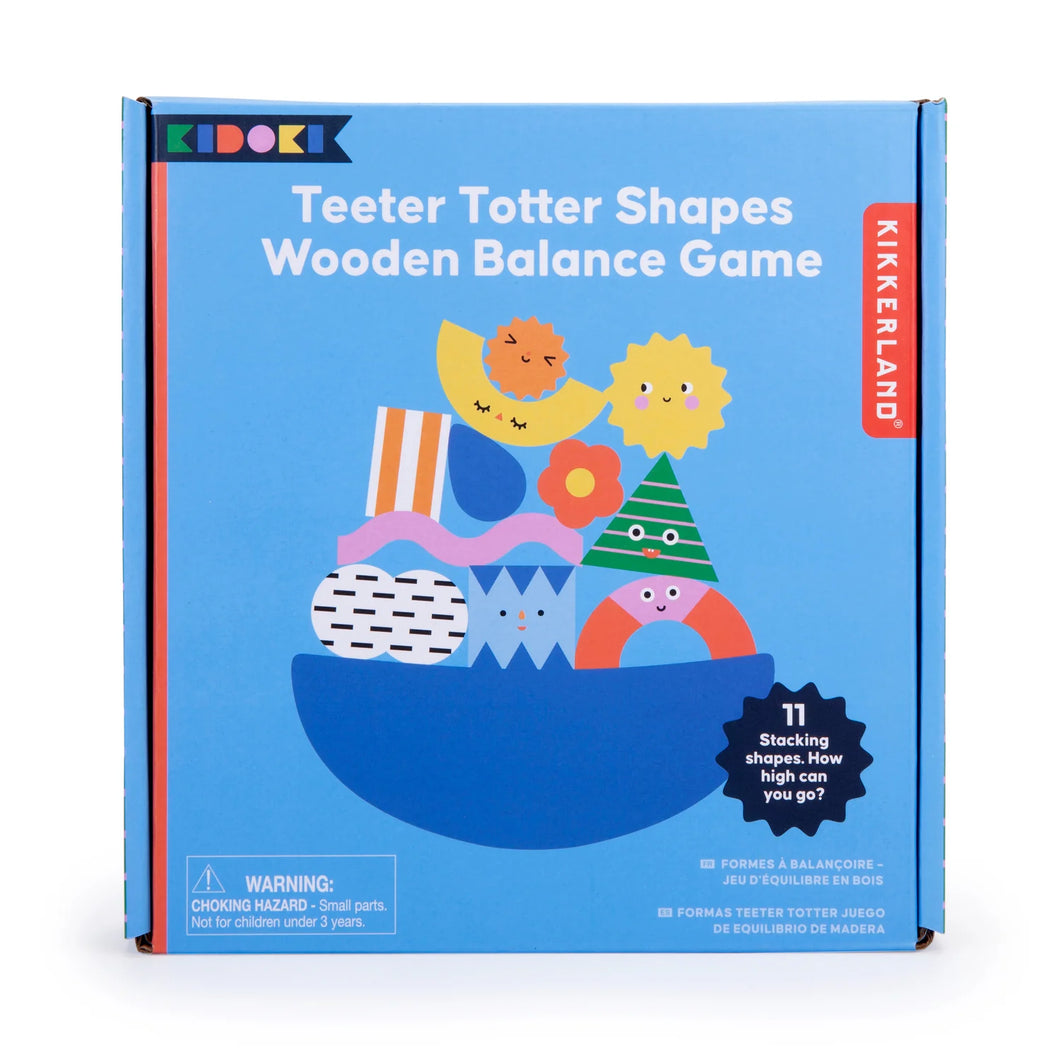 Kidoki Teeter Totter Shapes Wooden Balance Game