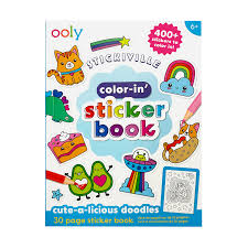 Ooly Stickiville Color-In Sticker Book