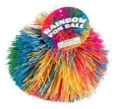 Toysmith Rainbow Pom Ball