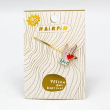 Load image into Gallery viewer, Yellow Owl Hairpin