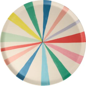 Bright Stripe Reusable Plates | Small