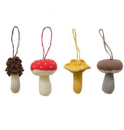 Holiday Ornaments Mushrooms Set (4Pcs)