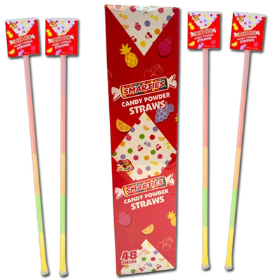 Smarties Candy Powder Straws