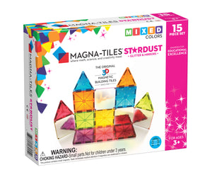 15 Piece Magnatiles Stardust - TREEHOUSE kid and craft