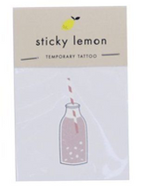 Load image into Gallery viewer, Sticky Lemon Temporary Tattoos - TREEHOUSE kid and craft