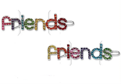 Rhinestone Friends Barette / 2pc - TREEHOUSE kid and craft