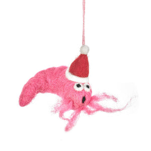 Festive Prawn / felt ornament - TREEHOUSE kid and craft