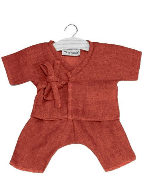 Niko Double Gauze Cotton Kimono - Brick - TREEHOUSE kid and craft