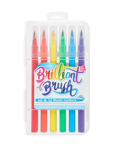 Brilliant Brush 12 Count Markers - TREEHOUSE kid and craft